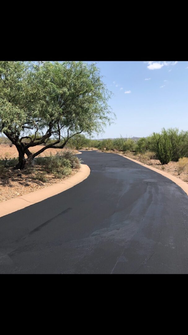 A residential area in Prescott, AZ, needing seal coating services.